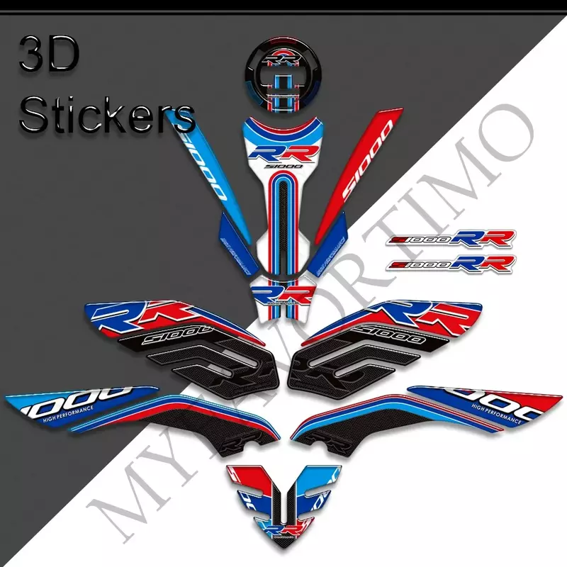Motorcycle Tank Knee Pad Side Grips Gas Fuel Oil Protection Decals Wind Deflector For BMW S1000RR