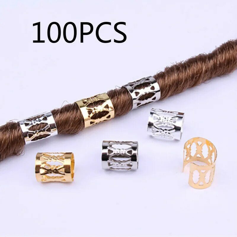 Heißer Verkauf 100 Teile/los Micro Einstellbare Haar Ringe Links Reggae Haar Stil Dreadlock Perlen Einstellbare Haar Zubehör