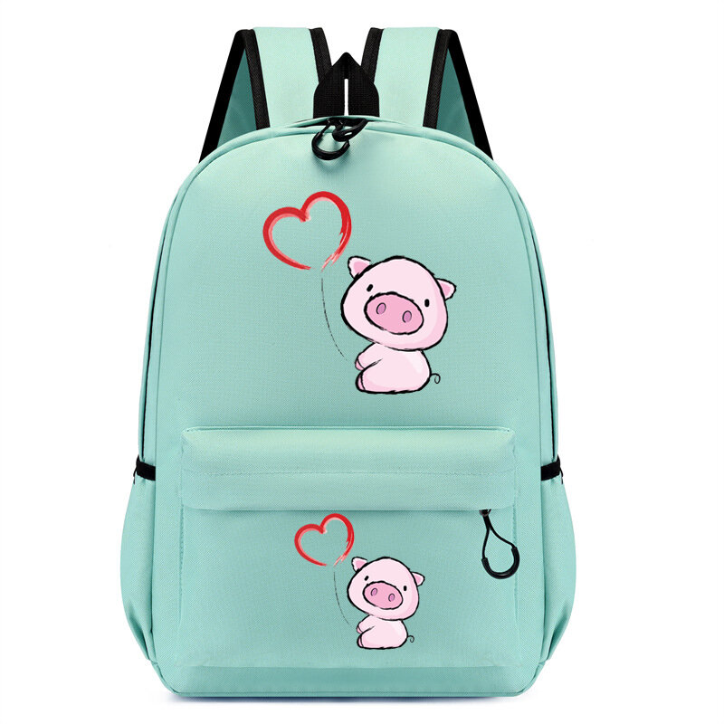 Детский милый рюкзак, школьный ранец для детского сада, Детская сумка с принтом в виде сердца и свиньи, дорожный школьный портфель