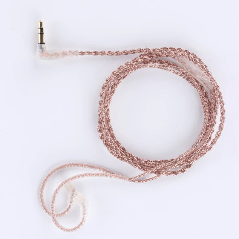 Blon Upl1 4-adriges Einkristall-Kupfer-Upgrade-Kabel 2-polig 3,5mm für Blon-Kopfhörer Musik-DJ-Headsets Kupfer