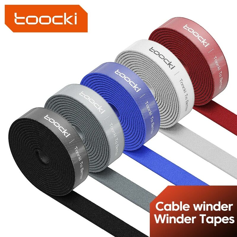 Toocki Organizer Wire Winder Ties auricolare Mouse Cord Management USB Charger Cable Protector per iPhone Samsung Xiaomi