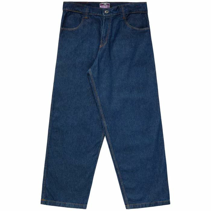 Y2K celana jin pola bordir Alien lucu celana kargo pria longgar baru celana kaki lebar lurus celana Jeans biru mode sederhana