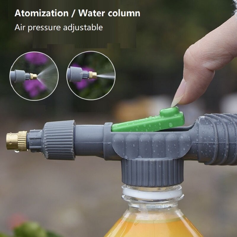 Semprotan air, kepala mulut pipa tekanan portabel dapat diatur untuk botol minuman, aksesori Sprinkler