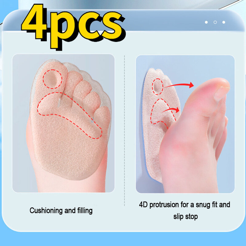Women High Heel Forefoot Pad for Massaging Toe Pad Shoes Insert Half Insoles Plantar Fasciitis Pain Relief Comfortable Foot Care