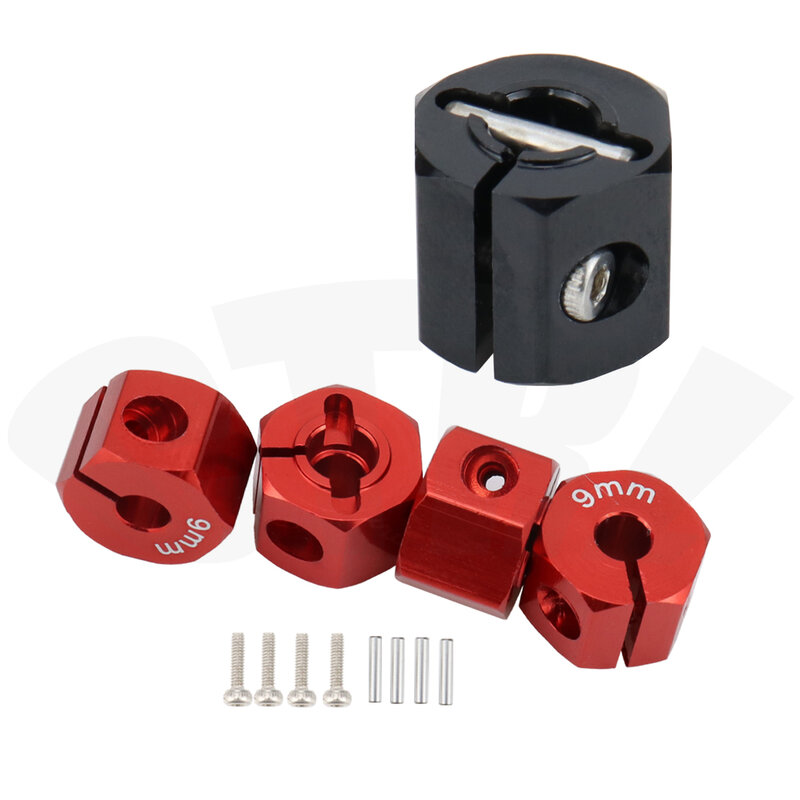 Hex parafusos sextavados para carro rc, hsp, hsp, tamiya, traxxas, 4 pcs, roda de 5/6/7/8/9/10/11/12mm