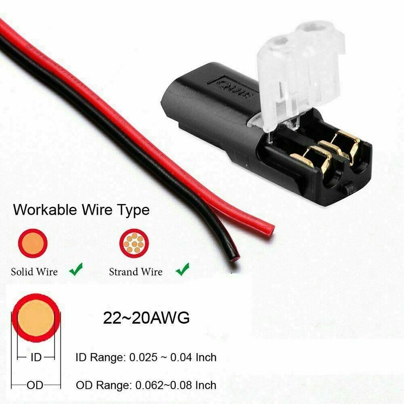 10/20/30/50pcs 2 Pin Way Plug Car Waterproof Electrical Connector Wire Cable Automotive Electrical Connector Wire Cable