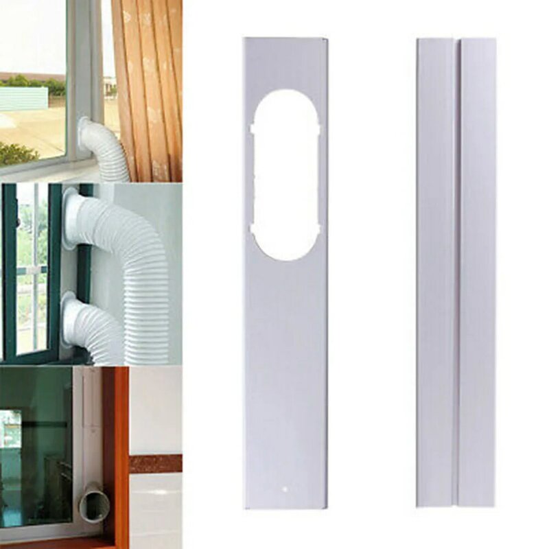 Kit tingkap, tahan lama, kualitas tinggi, Kit papan tingkap, PVC portabel, putih, 2/3 buah Kondisioner, 55-20. 110cm, 2 buah