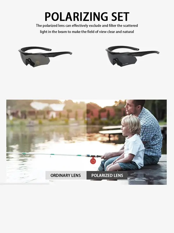 Occhiali tattici militari CS Airsoft occhiali da tiro antivento HD 3 lenti Motocross occhiali da alpinismo per moto