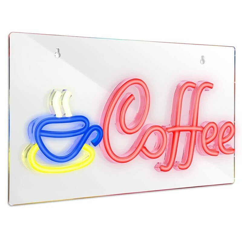 コーヒーの形をしたUSB電源の看板,壁の装飾,看板,カフェ,レストラン,ホテル,バー,看板用