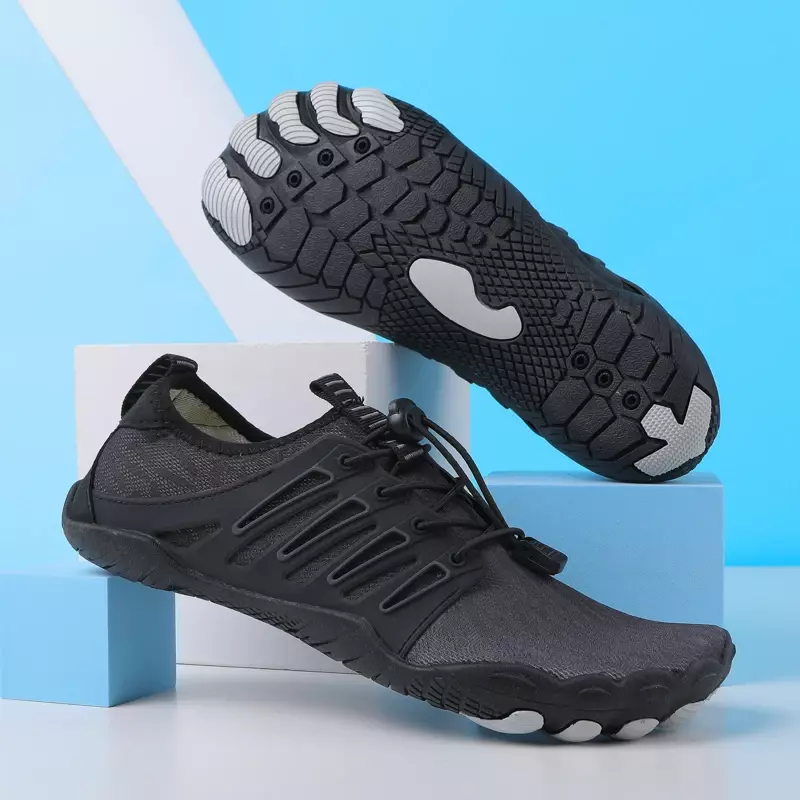 Men Mesh Beach Shoes Barefoot Upstream Beach Surfing Shoes Non-slip Quick Dry River Aqua Shoes Swimming Fishing Boating Water