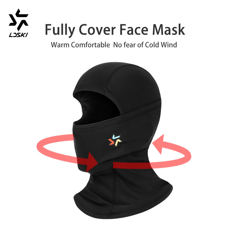 LDSKI maska narciarska kobiety mężczyźni pełna twarz pokrywa wiatroszczelna oddychająca termiczna zima śnieg kaptur tkanina LYCRA kominiarka kask liniowej kapelusz