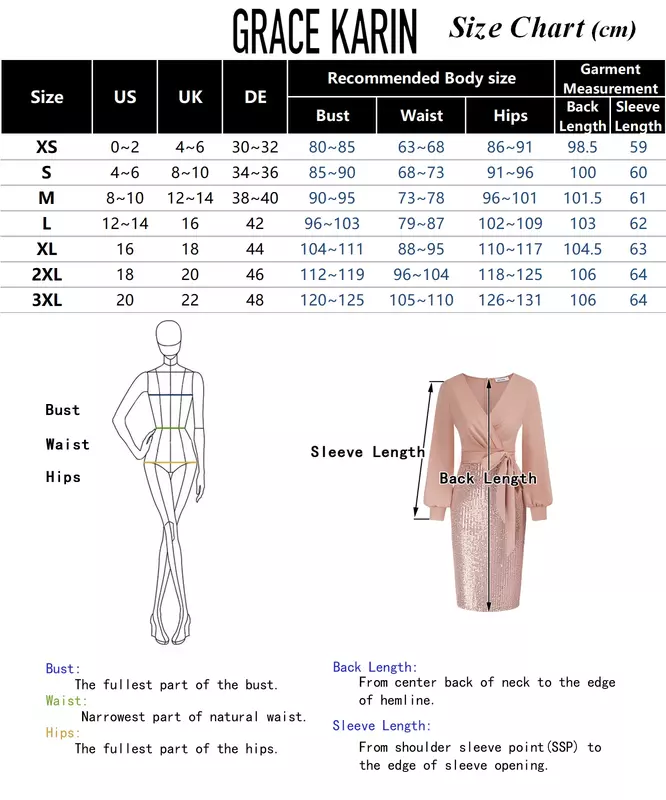 Kobiety sukienka z cekinami Patchwork Slim Fit zmarszczony, długi rękaw dekolt w szpic z dekoltem w talii obcisła sukienka z paskiem na imprezę bal sukienki