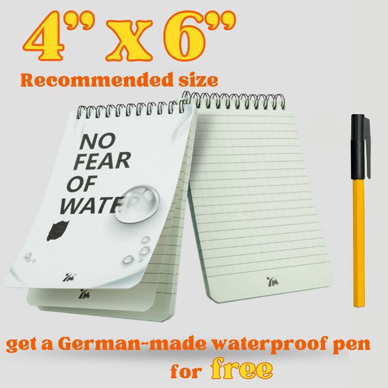 YM. stonepaper 3“x5” All-weather Notepad Tactical Waterproof Notebook Durable Outdoor Adventure Camping Write in the rain