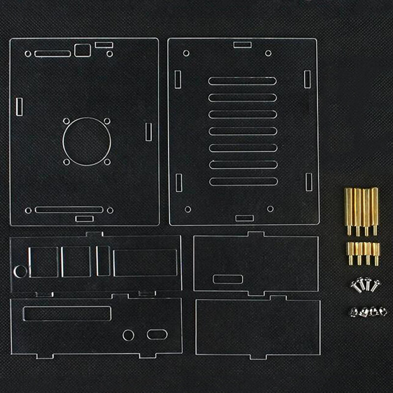 VisionFive 2 papan pengembangan casing akrilik dengan kipas radiator pilihan