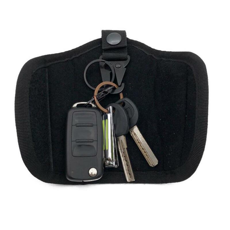 محفظة حامل مفتاح صامت ، حقيبة سوداء ، حقيبة حقيبة ، منظمي سلسلة المفاتيح ، 20x15.5cm