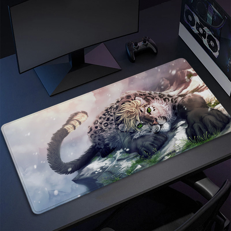 Alas Mouse Anime besar aksesoris Game hewan fantasi alas meja alas tetikus Xxl alas Game Deskmat Gamer bantalan kantor tetikus Pc