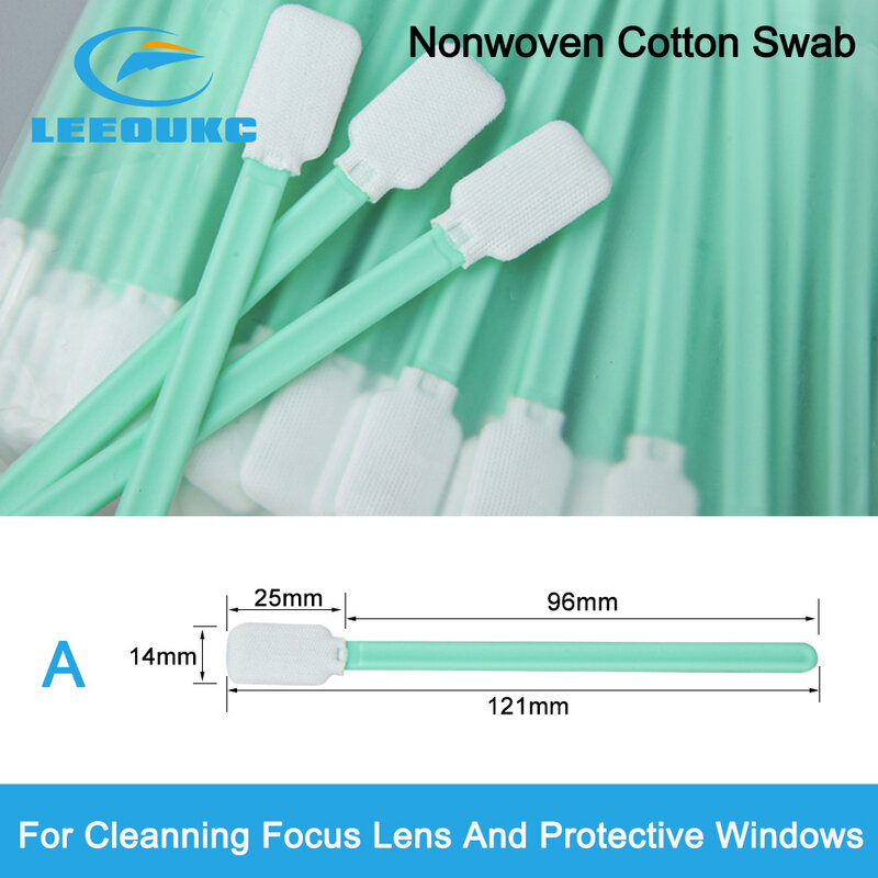 LEEOUKC 100pcs/Lot Nonwoven Cotton Swab Size 70mm 100mm 160mm 121mm Dust-proof For Clean Focus Lens And Protective Windows