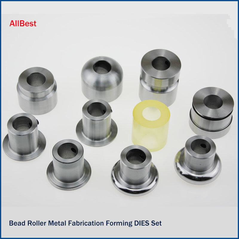 Matrices de poire de fabrication en métal à rouleau de perles, ensemble avec 9 matrices en acier et 1 roue inférieure en polyuréthane