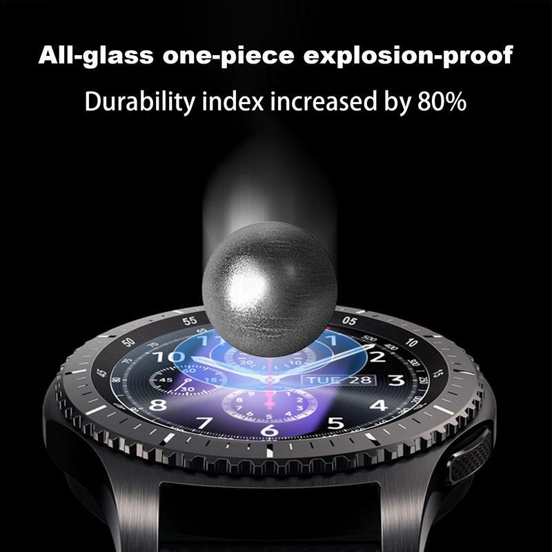 Película protectora para reloj, cubierta de pantalla de parachoques, cobertura completa, película HD, cubierta de vidrio templado, accesorios para Smartwatch