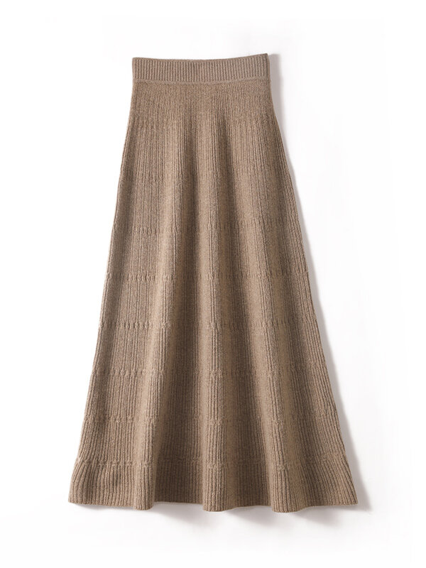 Herbst Winter Kleid für Frauen 100% Merinowolle weichen lässigen Strick pullover ein Rock Damen Tops