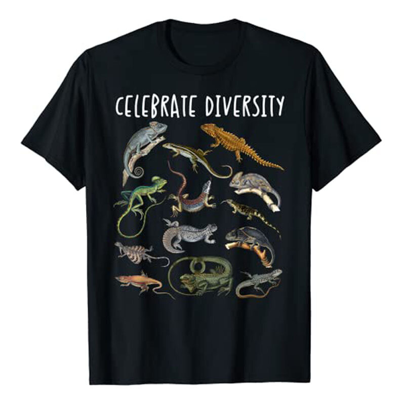 Camiseta de lagarto de diferentes tipos, camisa de reptiles, regalo de amante de lagarto, camiseta gráfica divertida de Humor, blusas de manga corta de algodón lindas