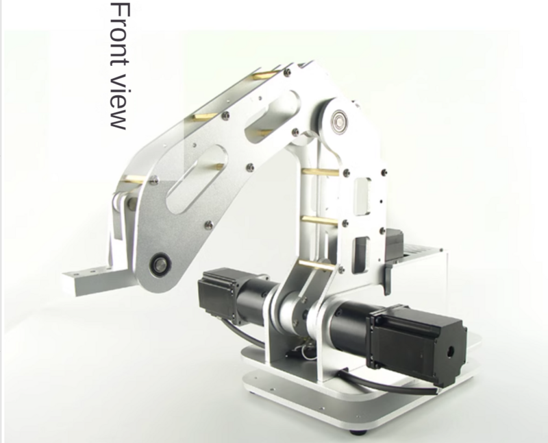 Brazo de Robot mecánico de 3 ejes con Motor paso a paso, brazo de Robot Industrial de aleación de aluminio, Compatible con ventosas/garras/abrazadera, 2,5 kg de carga