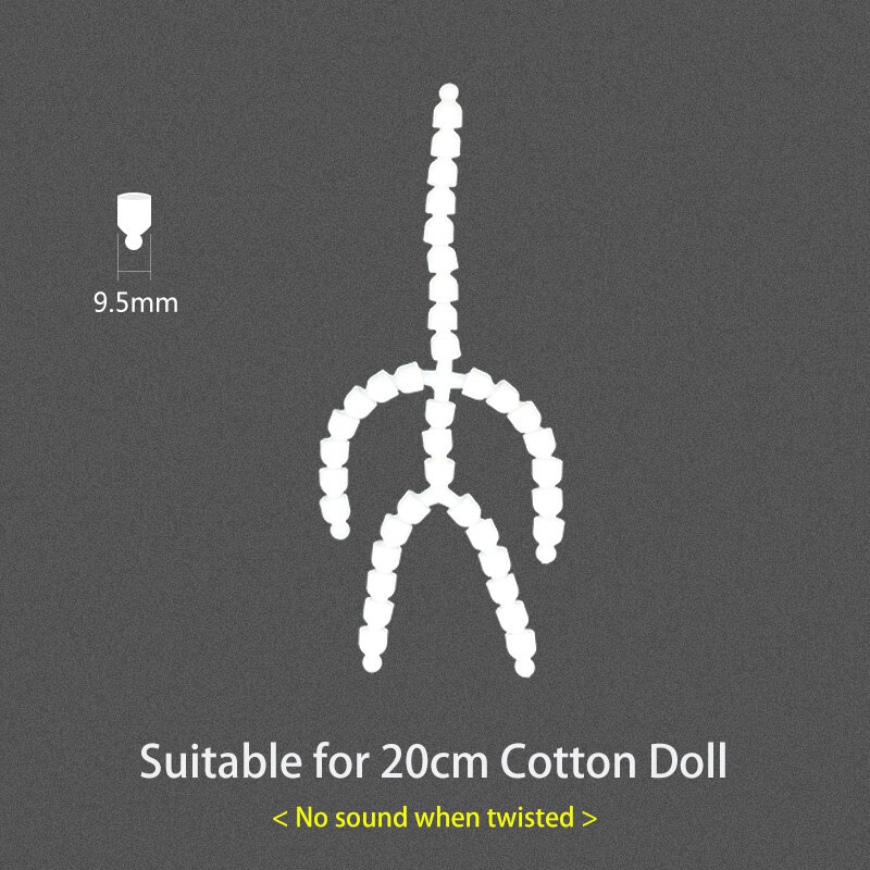 Каркас для куклы из хлопка, 10 см, 15 см, 20 см, инструмент для инфузирования души хлопковых кукол, специальный бесшумный каркас для кукол, 9,5 мм
