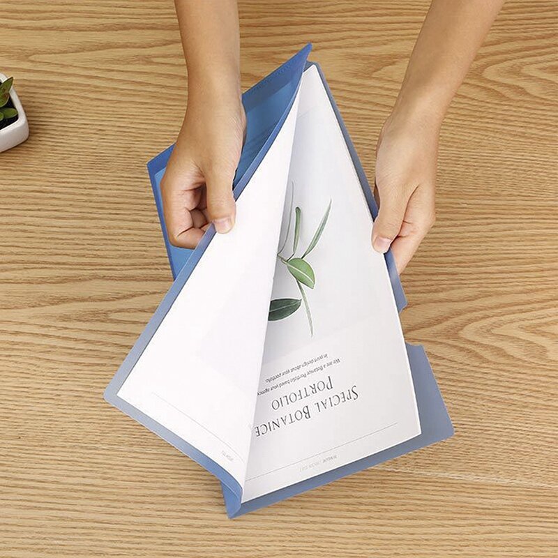 Folder File jelas berwarna proyek kantong lengan l-jenis dokumen Folder lembar kertas pelindung untuk kantor sekolah