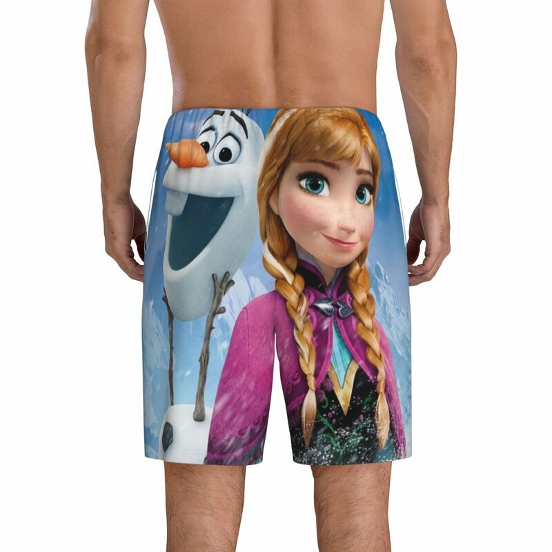 Animazione personalizzata Cartoon TV Movie Frozen pigiama Bottoms uomo Lounge Sleep Shorts coulisse Sleepwear Pjs con tasche