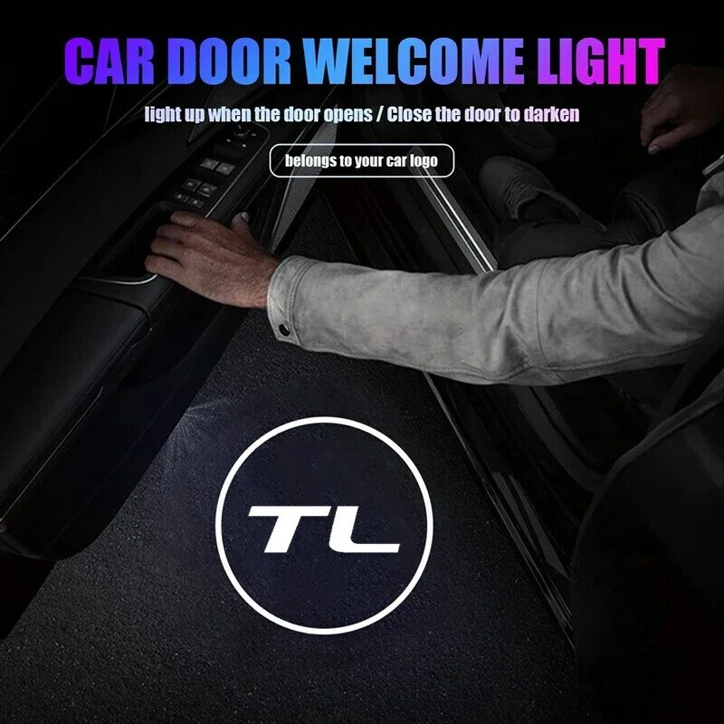 2Pcs Car LED Door Welcome Logo Light for Acura TL 2009 2010 2011 2012 2013 2014 Courtesy Projector Ghost Shadow Lamp Accessories