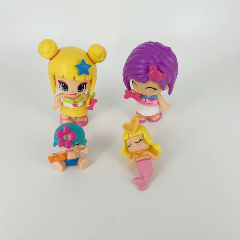 4 pezzi Doubleface Pinypon Gilrs + 4 pezzi Little Baby Action Figure bambole per bambini fai da te Cartoon Figuras staccabili giocattoli regalo di natale