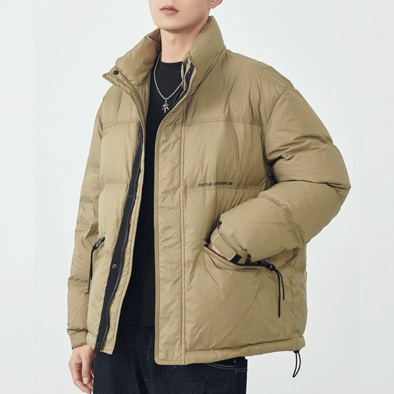 Inverno nuovi uomini piumino moda maschile a prova di freddo caldo Casual Versatile capispalla colletto alla coreana tinta unita capispalla di grandi dimensioni