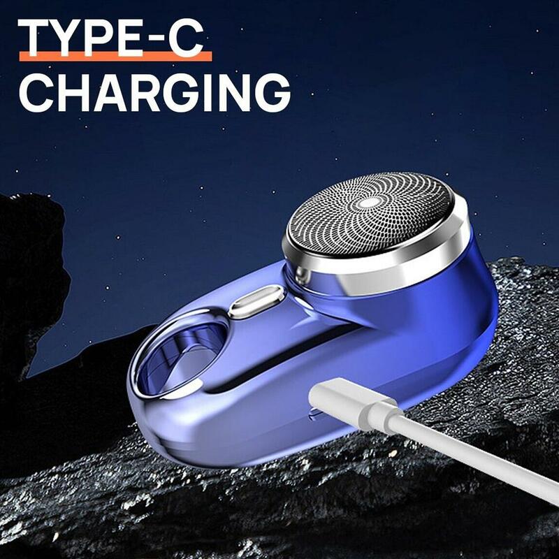 Mini Afeitadora eléctrica recargable por USB, máquina de afeitar portátil, húmeda y seca, para el hogar