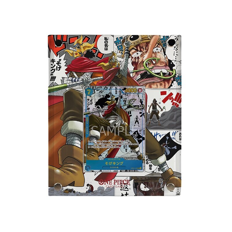 Usopp-Tarjeta acrílica de una pieza para manualidades, ladrillo de personajes de Anime, juego de bronce, colección de tarjetas Flash, juguete de dibujos animados, regalo de Navidad