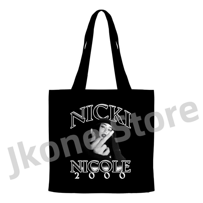 Nicki Nicole-Bolsa de ombro masculina e feminina, merch álbum ALMA, streetwear casual estilo hip-hop, moda