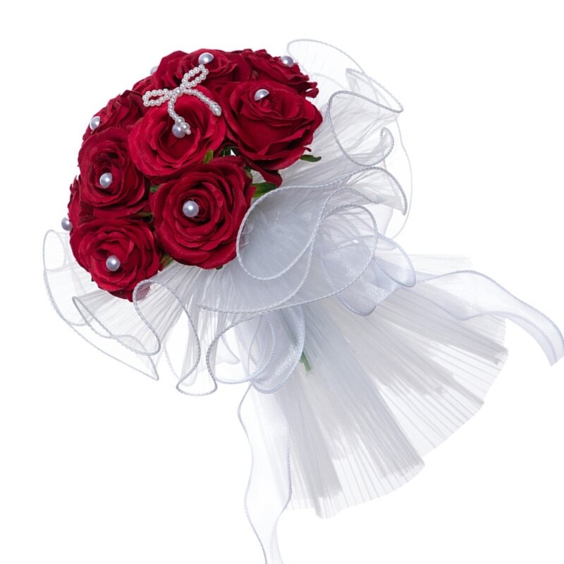 Decorazione ornamenti floreali simulazione bouquet rose artificiali per matrimonio per decorazione floreali