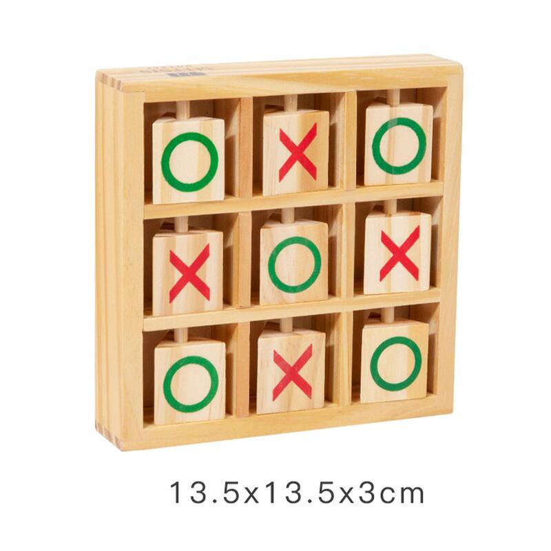 Tic TAC Toe Board Game Parent Child Interaction 18cmx18cm Party Favors Tabletop Decor for Kids Adults Brain Teaser Puzzles