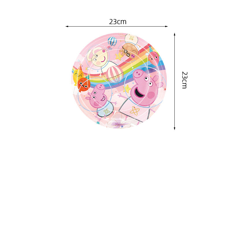 Peppaed Pig Birthday Party Decoration Banner Cartoon George Page Balloons Paper Plates Disposable Tableware Decor Background
