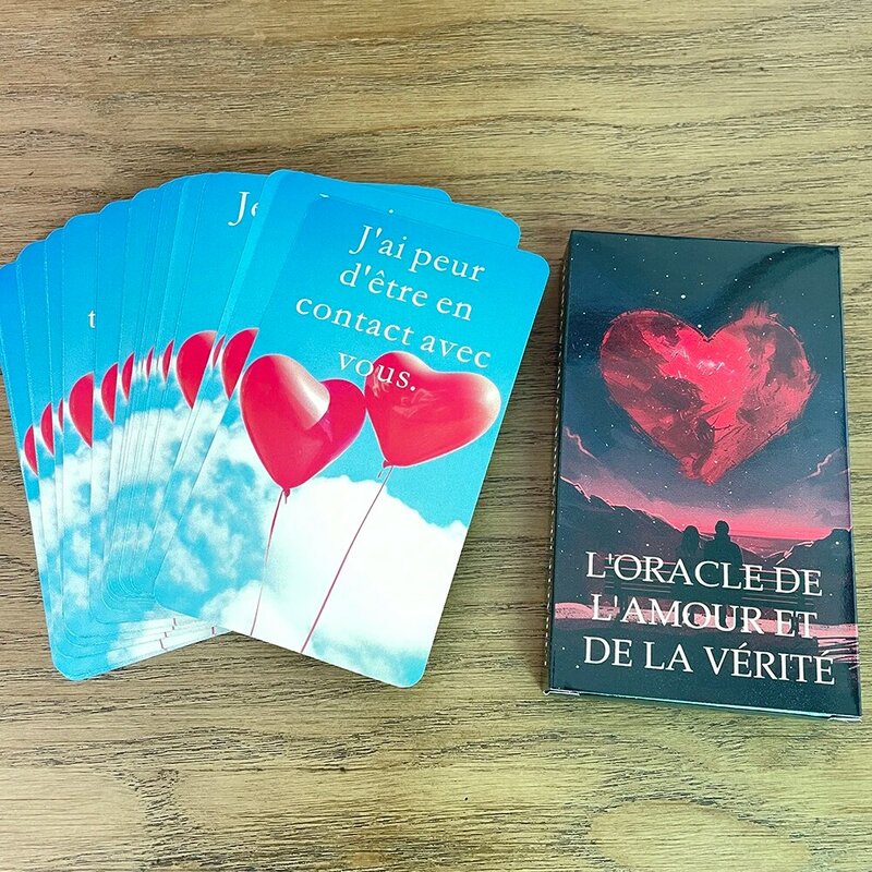 Cartes de tarot français pour dire l'amour et la vérité, 52 cartes, 12x7cm