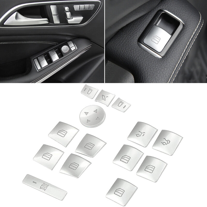 Wewnętrzna strona drzwi podłokietnik przycisk przełącznika do szyb obudowa przyklejana do Benz GLK ML GL a B C E G klasa W204 W212 W246 W166 X166