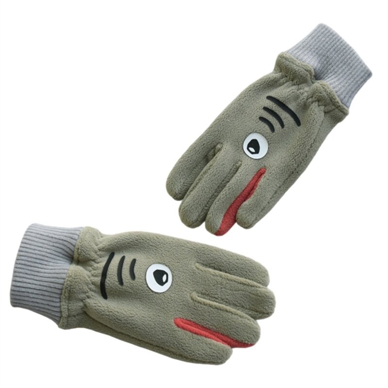 Детские ветрозащитные лыжные перчатки, зимние теплые перчатки, мультяшные перчатки для детей, лыжные перчатки