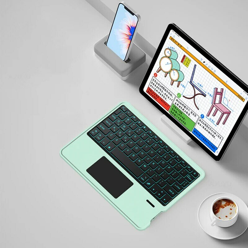 Touchpad Keyboard Wireless Bluetooth Backlit Keyboard for Lenovo Tab P11 Pro Gen 2 11.2" XiaoXin Pad 10.6 LEGION Y700 Tablet
