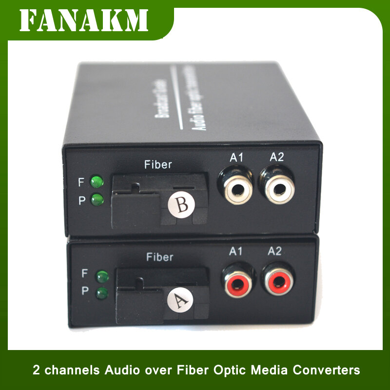 Audio sur fibre optique, 2 canaux, fibre monomode jusqu'à 20 NORMultimode 500M pour système d'interphone de radiodiffusion