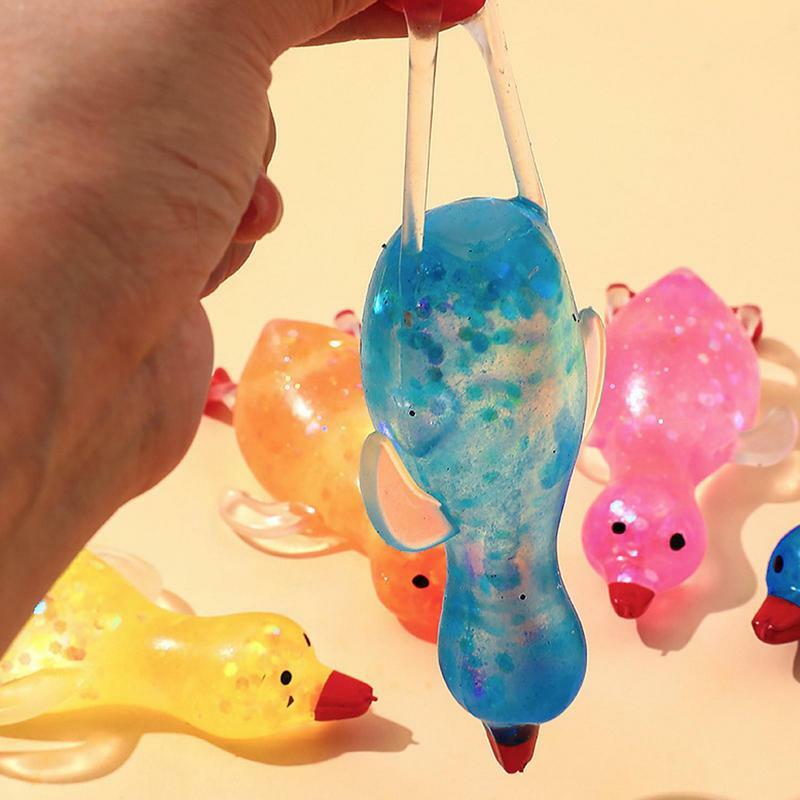 스트레스 방지 오리 스퀴즈 장난감, 귀여운 카와이 동물 환기구 장난감, 어린이 성인 스트레치 장난감