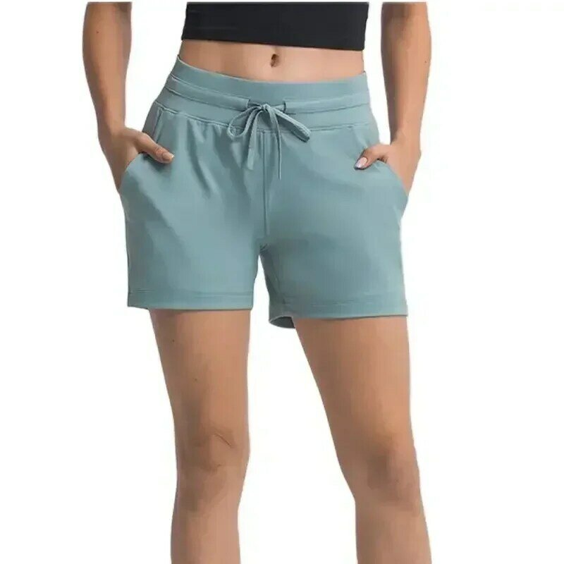 Lemon pantalones cortos de Yoga para mujer, Yoga al aire libre, tenis, Fitness, correr, Material de Lycra, alta elasticidad, Ventilación de secado rápido