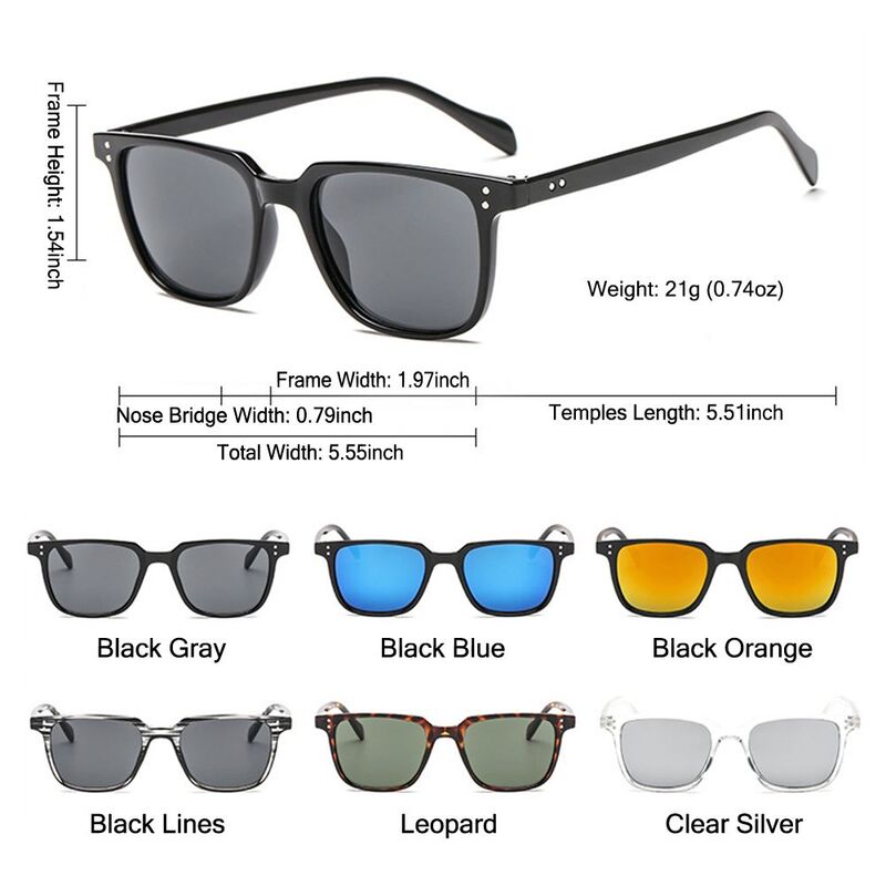 Солнцезащитные очки Квадратные для мужчин и женщин UV-400, Модные Винтажные солнечные аксессуары в стиле ретро, для вождения