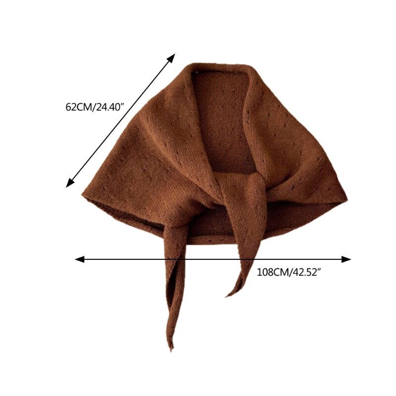 Bufanda triangular tejida para mujer, bufanda triangular invierno para mujer, chal compras para acampar, bufandas largas