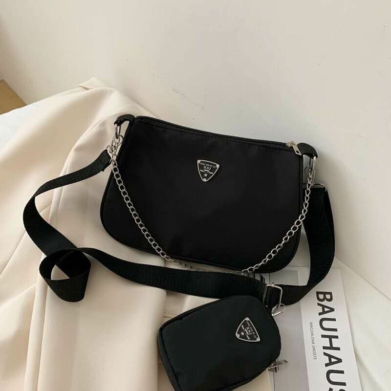 Woman Female 2in1 Sling Bag Trend Hand Bag Causal Handbag Set Crossbody Bags Shoulder Handbags For Travel Shopping