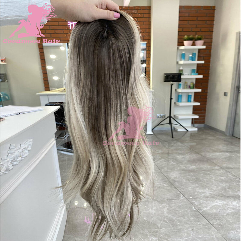Highlight Human Hair Wigs Preplucked Ash Blonde Brazilian Hair Transparent Swiss 360 Lace Frontal Wigs Wave Preplucked Gluless N