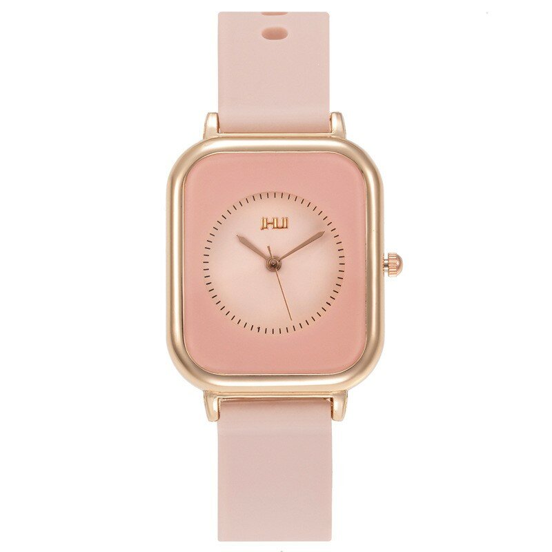 New silicone watch female simple temperament ins wind student ladies fashion women's retro soft rubber square watch